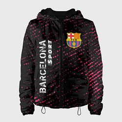Куртка с капюшоном женская БАРСЕЛОНА Barcelona Sport - Потертости, цвет: 3D-черный
