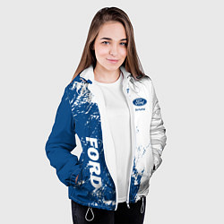 Куртка с капюшоном женская Ford Форд два цвета, цвет: 3D-белый — фото 2