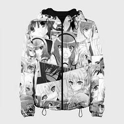 Куртка с капюшоном женская Ангельские ритмы паттерн, цвет: 3D-черный