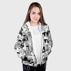 Куртка с капюшоном женская Восхождение героя щита паттерн, цвет: 3D-белый — фото 2