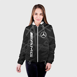 Куртка с капюшоном женская MERCEDES - BENZ МЕРСЕДЕС, цвет: 3D-белый — фото 2