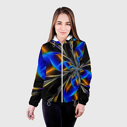 Куртка с капюшоном женская Neon vanguard pattern Fashion 2023, цвет: 3D-белый — фото 2