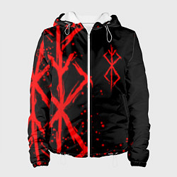 Куртка с капюшоном женская КЛЕЙМО ЖЕРТВЫ BERSERK БЕРСЕРК, цвет: 3D-белый