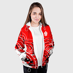 Куртка с капюшоном женская Чёрный клевер black clover Краски, цвет: 3D-белый — фото 2