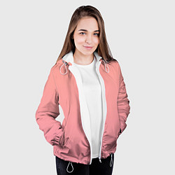 Куртка с капюшоном женская Gradient Roseanna Orange to pink, цвет: 3D-белый — фото 2