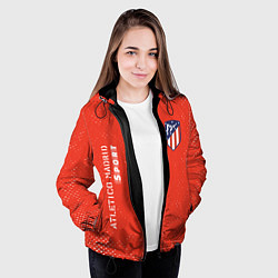 Куртка с капюшоном женская АТЛЕТИКО Atletico Madrid Sport Гранж, цвет: 3D-черный — фото 2