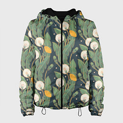 Куртка с капюшоном женская Цветение одуванчиков, цвет: 3D-черный