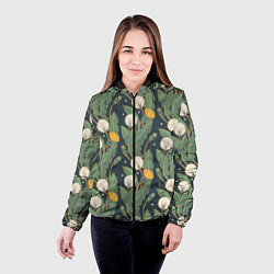 Куртка с капюшоном женская Цветение одуванчиков, цвет: 3D-черный — фото 2
