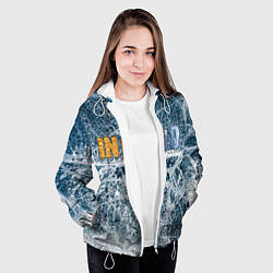 Куртка с капюшоном женская IN COLD horizontal logo with ice, цвет: 3D-белый — фото 2