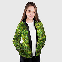 Куртка с капюшоном женская Камуфляж Дубки, цвет: 3D-черный — фото 2