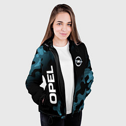 Куртка с капюшоном женская ОПЕЛЬ - Милитари, цвет: 3D-черный — фото 2
