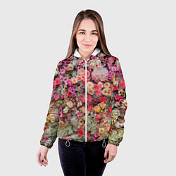 Куртка с капюшоном женская MILLION MULTICOLORED FLOWERS, цвет: 3D-белый — фото 2