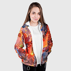 Куртка с капюшоном женская Lava & flame, цвет: 3D-белый — фото 2