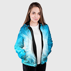 Куртка с капюшоном женская Лед Вспышка света, цвет: 3D-черный — фото 2