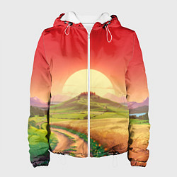 Куртка с капюшоном женская Дорога к солнцу, цвет: 3D-белый