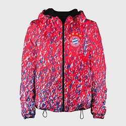 Куртка с капюшоном женская Bayern munchen брызги красок, цвет: 3D-черный