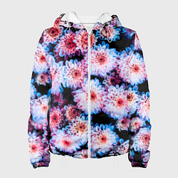 Куртка с капюшоном женская My Flowers, цвет: 3D-белый