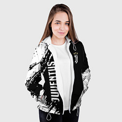 Куртка с капюшоном женская Fc juventus фс ювентус, цвет: 3D-белый — фото 2