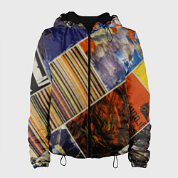 Куртка с капюшоном женская Нарезка Из Постеров, цвет: 3D-черный