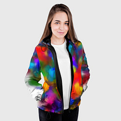 Куртка с капюшоном женская Палитра художника, цвет: 3D-черный — фото 2