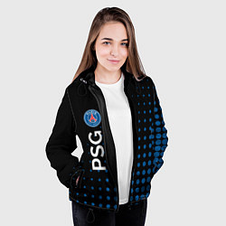 Куртка с капюшоном женская Psg абстракция, цвет: 3D-черный — фото 2