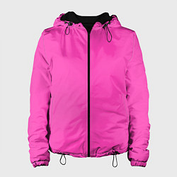 Куртка с капюшоном женская Яркий розовый из фильма Барби, цвет: 3D-черный