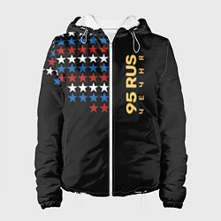 Куртка с капюшоном женская Чечня 95 RUS, цвет: 3D-белый