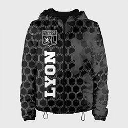 Куртка с капюшоном женская Lyon Sport на темном фоне FS, цвет: 3D-черный