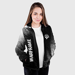 Куртка с капюшоном женская Warframe Glitch на темном фоне - FS, цвет: 3D-черный — фото 2