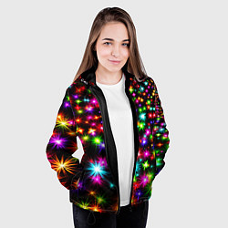 Куртка с капюшоном женская COLORFUL COLOR STARFALL, цвет: 3D-черный — фото 2