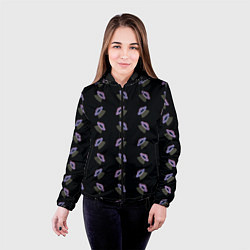 Куртка с капюшоном женская Летающие тарелки, цвет: 3D-черный — фото 2