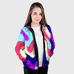 Куртка с капюшоном женская КАРАМЕЛЬНЫЕ ВОЛНЫ, цвет: 3D-черный — фото 2