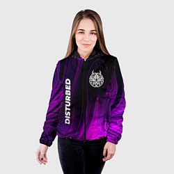 Куртка с капюшоном женская Disturbed Violet Plasma, цвет: 3D-черный — фото 2