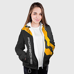 Куртка с капюшоном женская PORSCHE - ТЕХНОЛОГИЧЕСКАЯ БРОНЯ, цвет: 3D-белый — фото 2