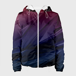Куртка с капюшоном женская Geometry violet dark, цвет: 3D-белый