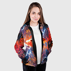 Куртка с капюшоном женская Fire thunder, цвет: 3D-черный — фото 2