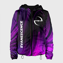 Куртка с капюшоном женская Evanescence violet plasma, цвет: 3D-черный