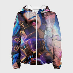 Куртка с капюшоном женская Jinx Arcane коллаж, цвет: 3D-белый