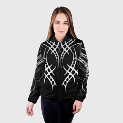 Куртка с капюшоном женская Татуированный мастер, цвет: 3D-черный — фото 2