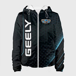 Куртка с капюшоном женская Geely Абстракция, цвет: 3D-белый