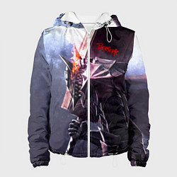 Куртка с капюшоном женская Берсерк С Мечечём На Плече, цвет: 3D-белый