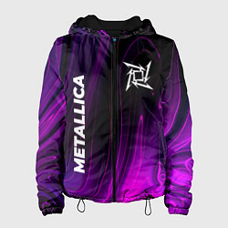 Куртка с капюшоном женская Metallica violet plasma, цвет: 3D-черный