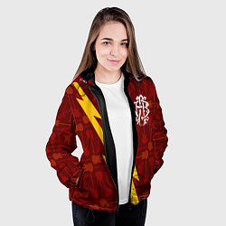 Куртка с капюшоном женская Nickelback гитары и молния, цвет: 3D-черный — фото 2