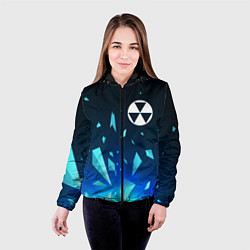 Куртка с капюшоном женская Fallout взрыв частиц, цвет: 3D-черный — фото 2