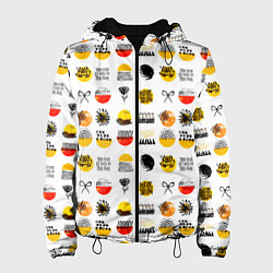 Куртка с капюшоном женская Minimalistic patterns, цвет: 3D-черный