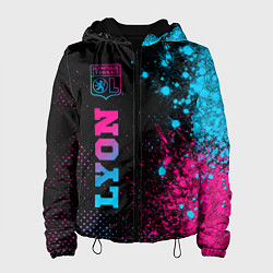 Куртка с капюшоном женская Lyon - neon gradient: по-вертикали, цвет: 3D-черный
