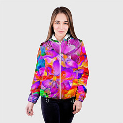 Куртка с капюшоном женская Flower Illusion, цвет: 3D-белый — фото 2