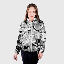 Куртка с капюшоном женская Да я паук и что с того pattern, цвет: 3D-белый — фото 2