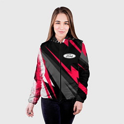 Куртка с капюшоном женская Ford fast lines, цвет: 3D-черный — фото 2