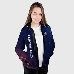 Куртка с капюшоном женская Citroёn Абстракция, цвет: 3D-черный — фото 2